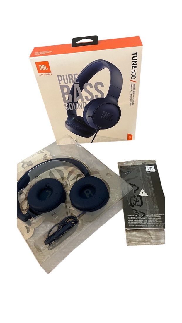 JBL Tune 500 Koyu Mavi Kulaklık - Görsel 2