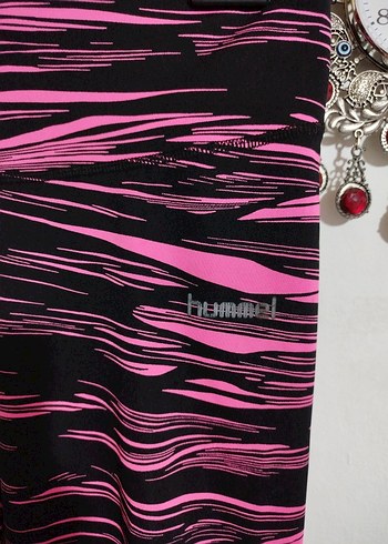 Pembe Zebra Desenli Kadın Spor Tayt - Görsel 2