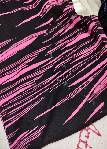 Pembe Zebra Desenli Kadın Spor Tayt - Görsel 7