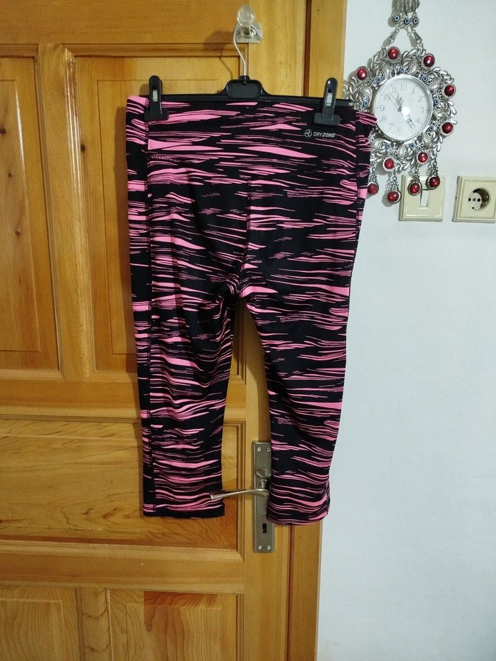 Pembe Zebra Desenli Kadın Spor Tayt - Görsel 3