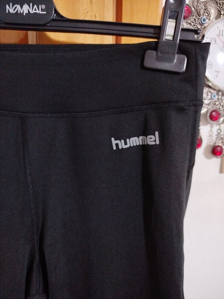 Hummel Siyah Baskılı Spor Tayt - Görsel 2