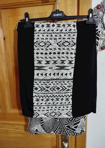 Kadın Zebra Desenli Kemerli Mini Etek - Görsel 4