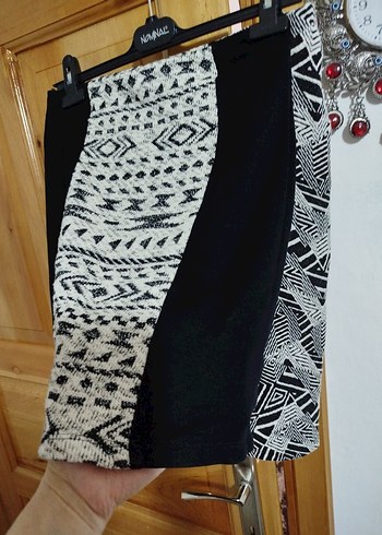 Kadın Zebra Desenli Kemerli Mini Etek - Görsel 6