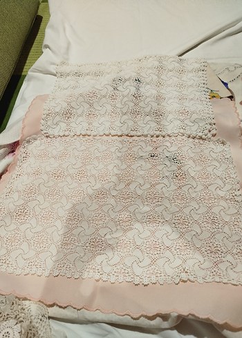 Vintage Dantel İşlemeli El Yapımı Örtü - Görsel 3