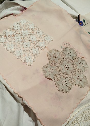Vintage Dantel İşlemeli El Yapımı Örtü - Görsel 7