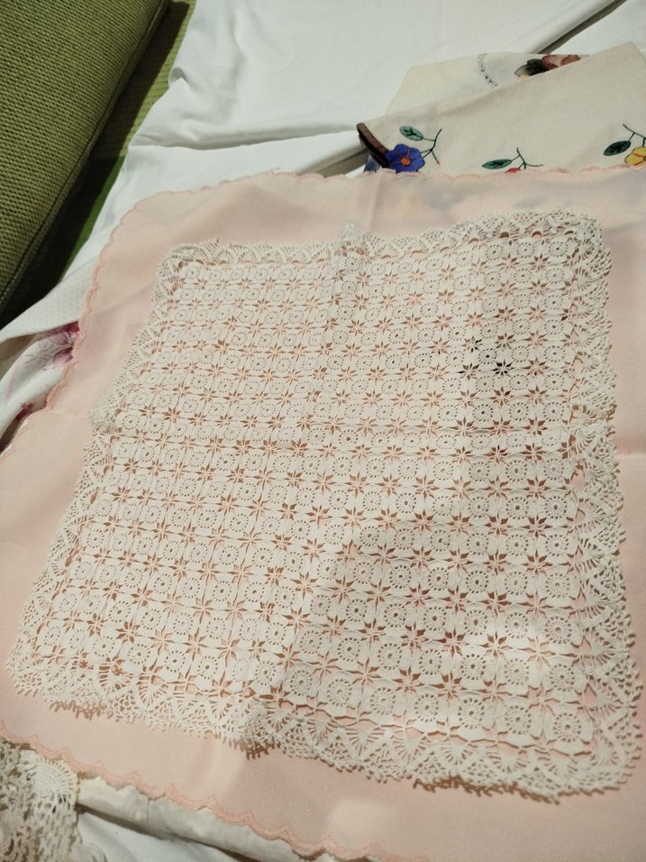 Vintage Dantel İşlemeli El Yapımı Örtü - Görsel 5