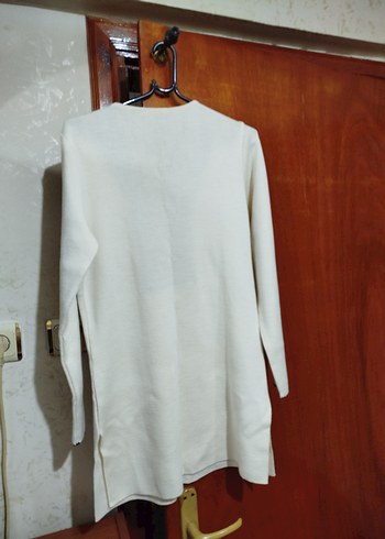 Nakışlı V Yaka Bohem Triko Tunik - Görsel 7