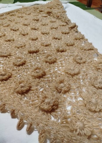 Bej Örgü Kadın Şal - Görsel 3