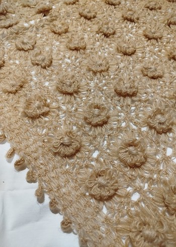 Bej Örgü Kadın Şal - Görsel 4