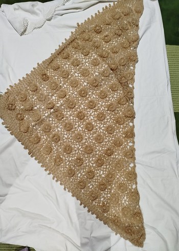 Bej Örgü Kadın Şal - Görsel 2