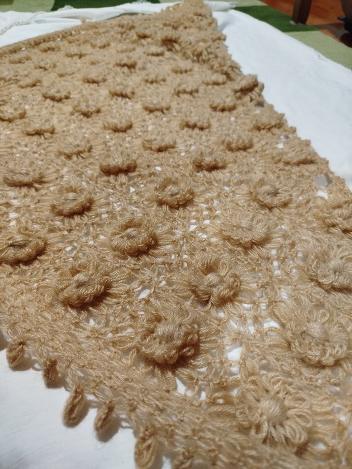 Bej Örgü Kadın Şal - Görsel 3