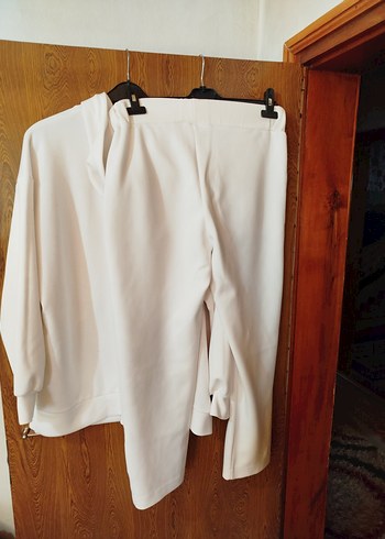 Düğmeli ekru Kadın Eşofman Takımı - Görsel 6