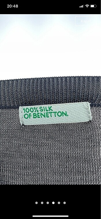 m Beden çeşitli Renk Yüzde yüz ipek benetton