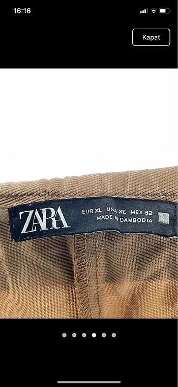 xl Beden çeşitli Renk Zara beli lastikli bel 42 boy 42