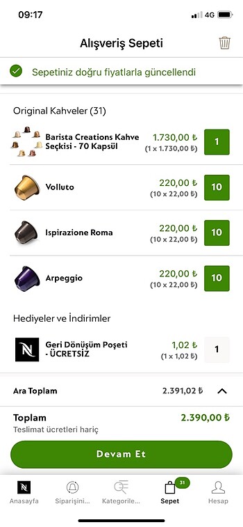 Nespresso Latissima( Kapsül Dahil Fiyat) - Görsel 2