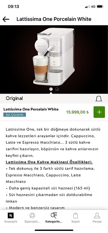 Nespresso Latissima( Kapsül Dahil Fiyat) - Görsel 4