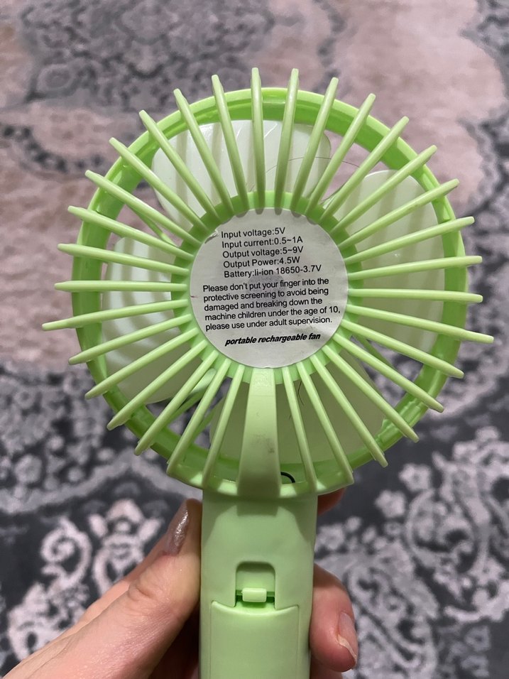 Yeşil Mini Masaüstü Vantilatör - Görsel 4