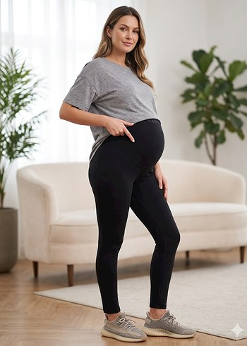 LC Waikiki Rahat Ve Sik Siyah Maternity Tayt