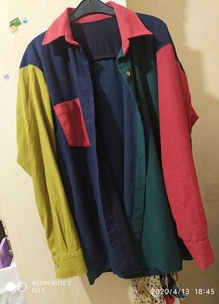 Vintage Love Renkli oduncu gömlek..