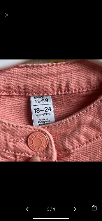 18-24 Ay Beden GAP Bebek kot ceket