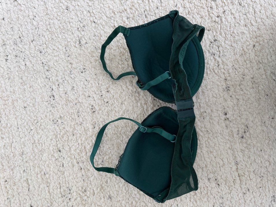 Koyu Yeşil Bohem Dantelli Sütyen - Görsel 3