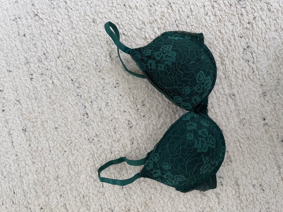 Koyu Yeşil Bohem Dantelli Sütyen - Görsel 2
