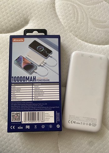 Beyaz Powerbank PD-P107 10000mAh - Görsel 2