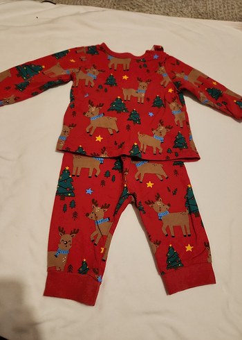 Kız bebek Kırmızı  Pijama - Görsel 6