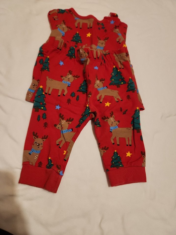 Kız bebek Kırmızı  Pijama - Görsel 2