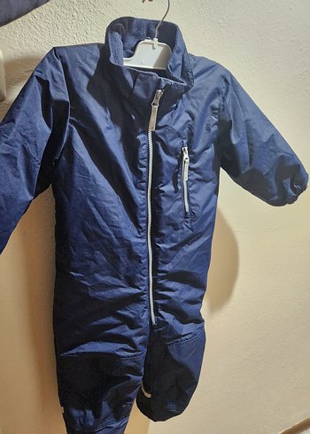 Koyu Mavi Fermuarlı Bebek Kayak Tulumu - Görsel 6