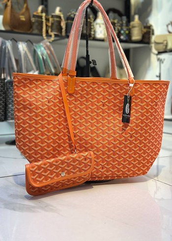 Maison Goyard Goyard Turuncu Desenli Buyuk Omuz Cantasi