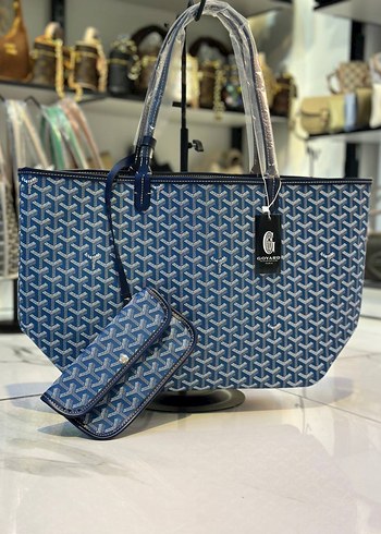 Maison Goyard Goyardi Desenli Mavi Tote Omuz Canta