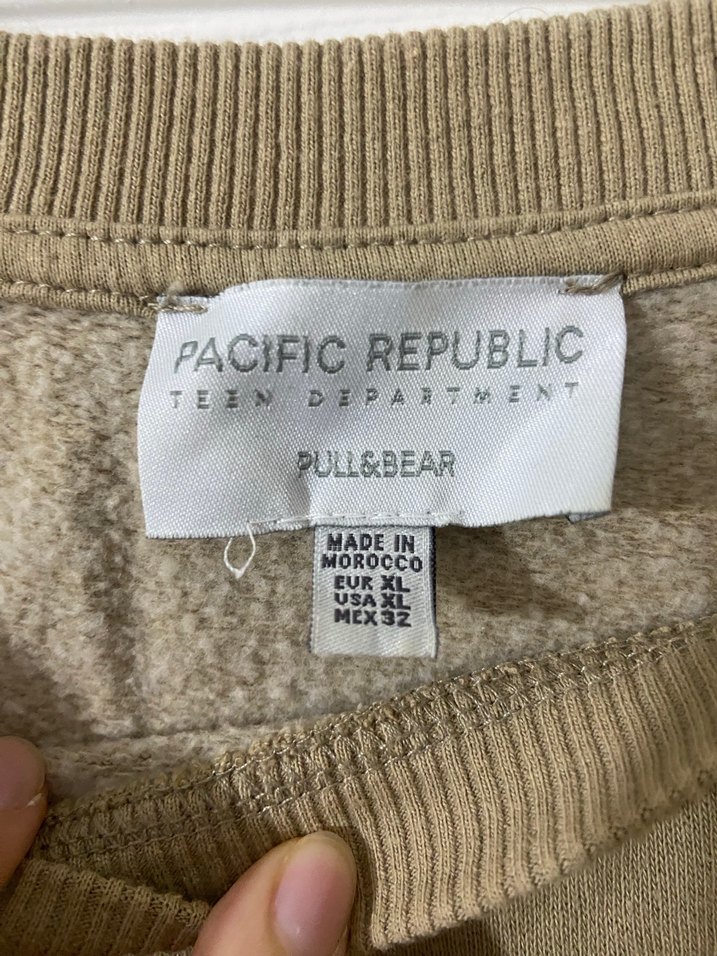 Bej Oversize Kadın Sweatshirt - Görsel 3