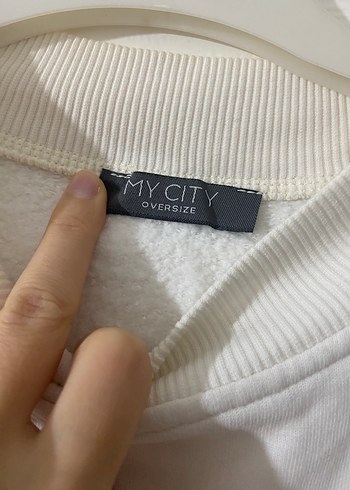 Modalu Kadın Beyaz Basic Uzun Kollu Sweatshirt