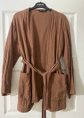 Kahverengi kimono tunik