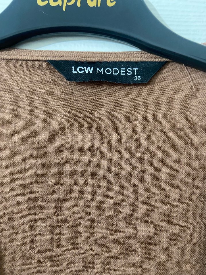 Kahverengi kimono tunik - Görsel 2