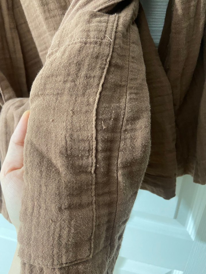 Kahverengi kimono tunik - Görsel 4