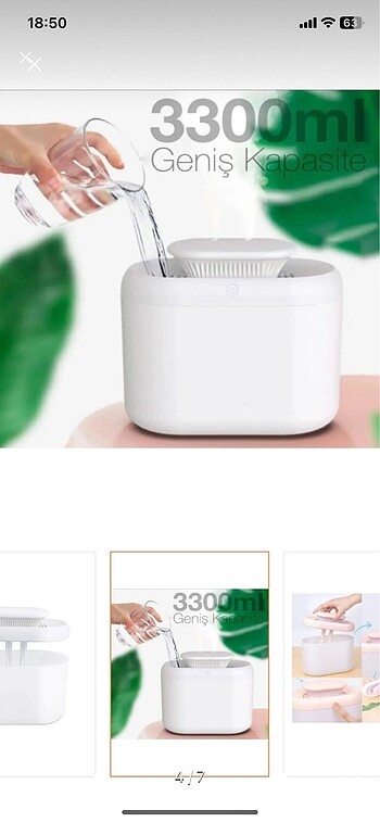 Nemlendirici hava temizleyici  buhar makinesi - Görsel 4