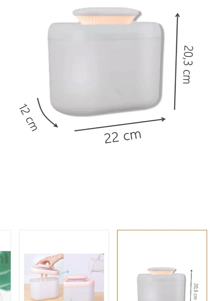 Nemlendirici hava temizleyici  buhar makinesi - Görsel 3