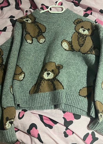 Bershka Ayicikli Gri Kazak