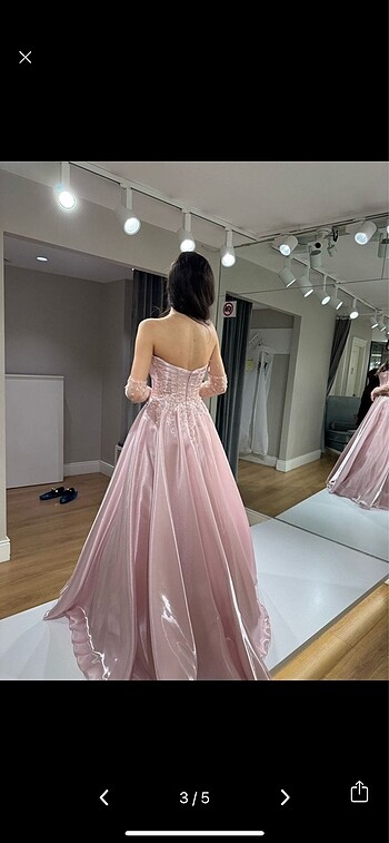 Zara Pembe Nişan Elbisesi