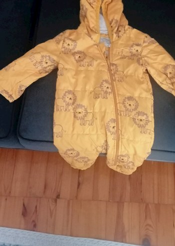 Sarı Nakışlı Erkek Bebek Mont - Görsel 5