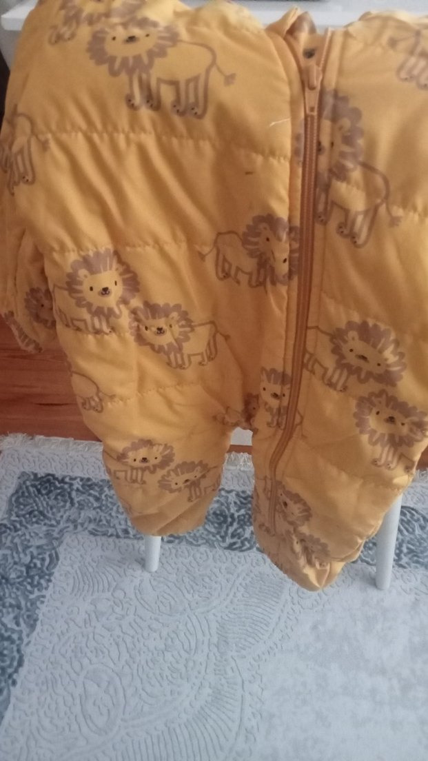 Sarı Nakışlı Erkek Bebek Mont - Görsel 4