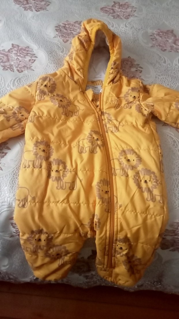 Sarı Nakışlı Erkek Bebek Mont - Görsel 3