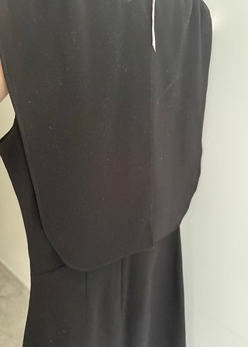 Siyah Sırt Dekolteli Kolsuz Elbise - Görsel 2