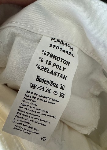 Kadın Beyaz Skinny Kot Pantolon - Görsel 3