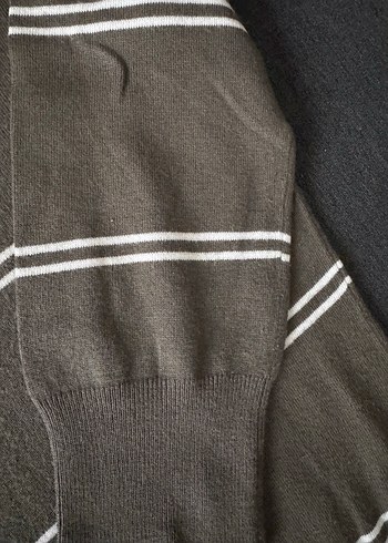 H&M İnce Çizgili Triko Kazak - Görsel 3