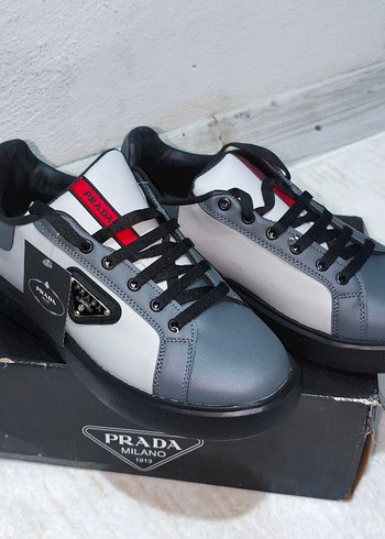 Prada Milano Siyah Beyaz Spor Ayakkabi