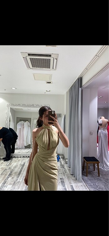 Gold Abiye Elbise