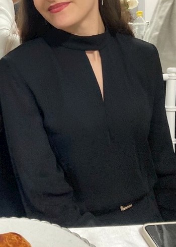 Siyah V Yakalı Kemerli Tulum - Görsel 6